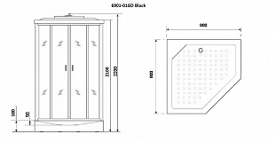 ������� ������ Niagara NG- 6901-01GD BLACK (900�900�2200) �� �������� ������� � �. ������� �����